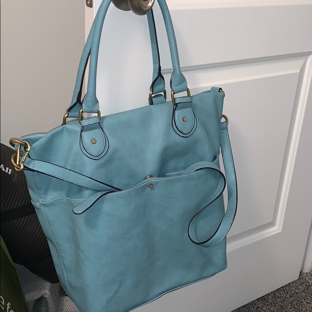 Torquoise Tote / Satchel Combo Purse